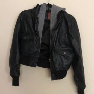 Faux leather jacket